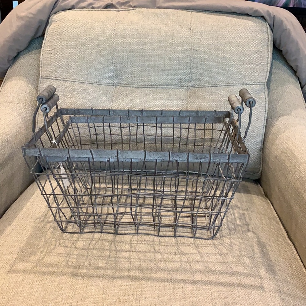 Gray Wire Storage Baskets - Picture 2 of 2